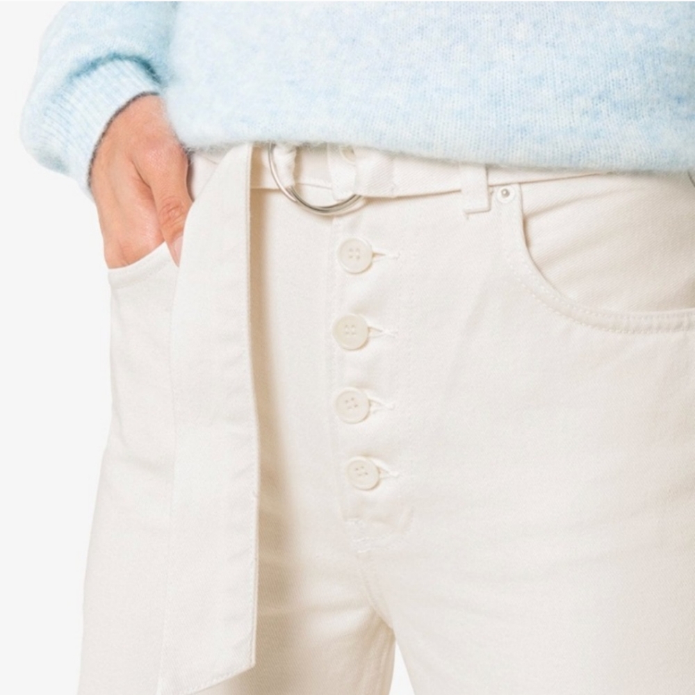 Reformation Madison High Waisted Belted Ankle Jeans Denim Jeans 24 - Picture 13 of 15